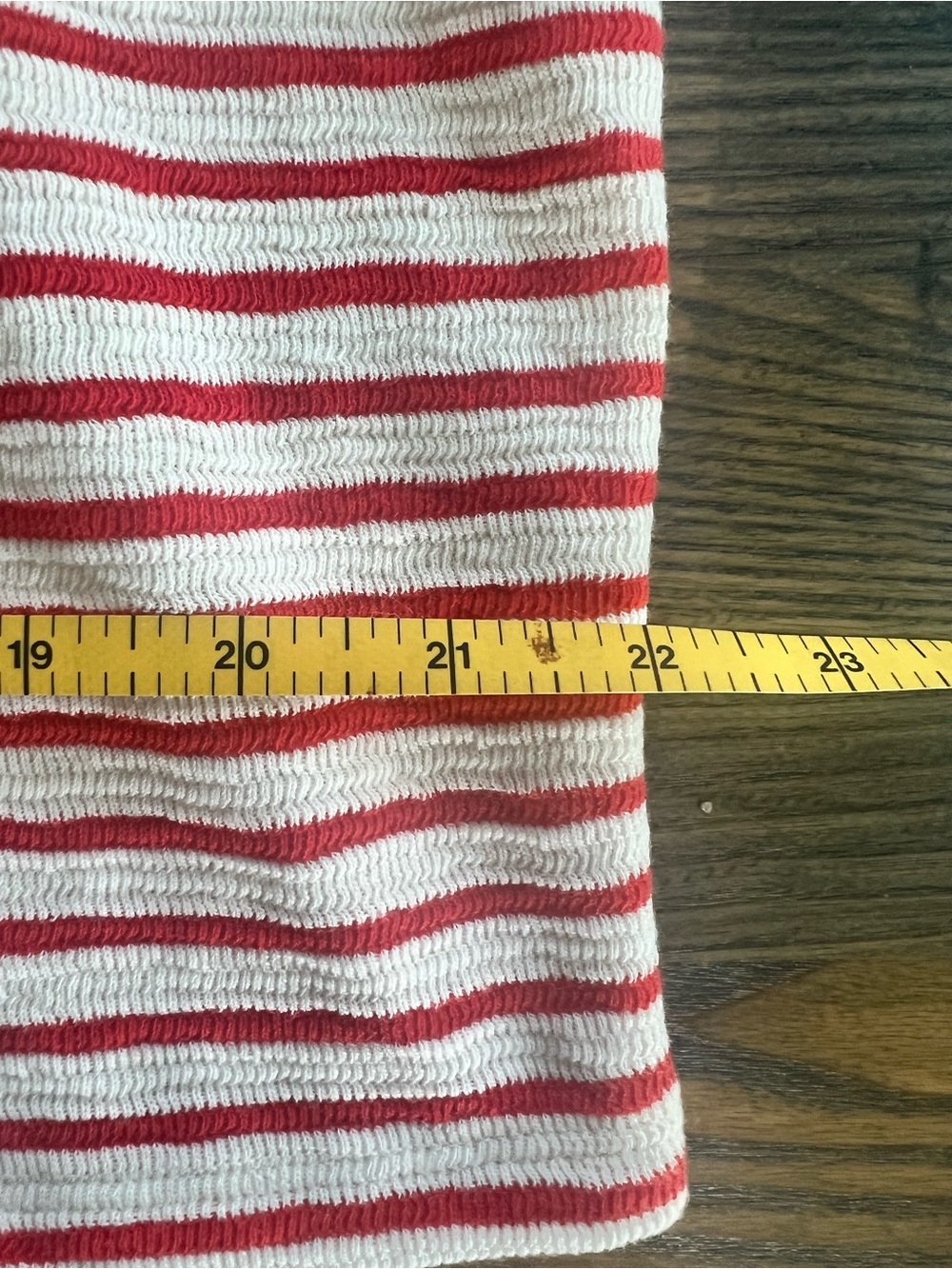 J.Crew Red and White Striped Crewneck Sweater with Navy Trim - Picture 4 of 5